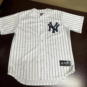 New York Yankees pinstripe no.19 Tanaka Majestic baseball jersey large